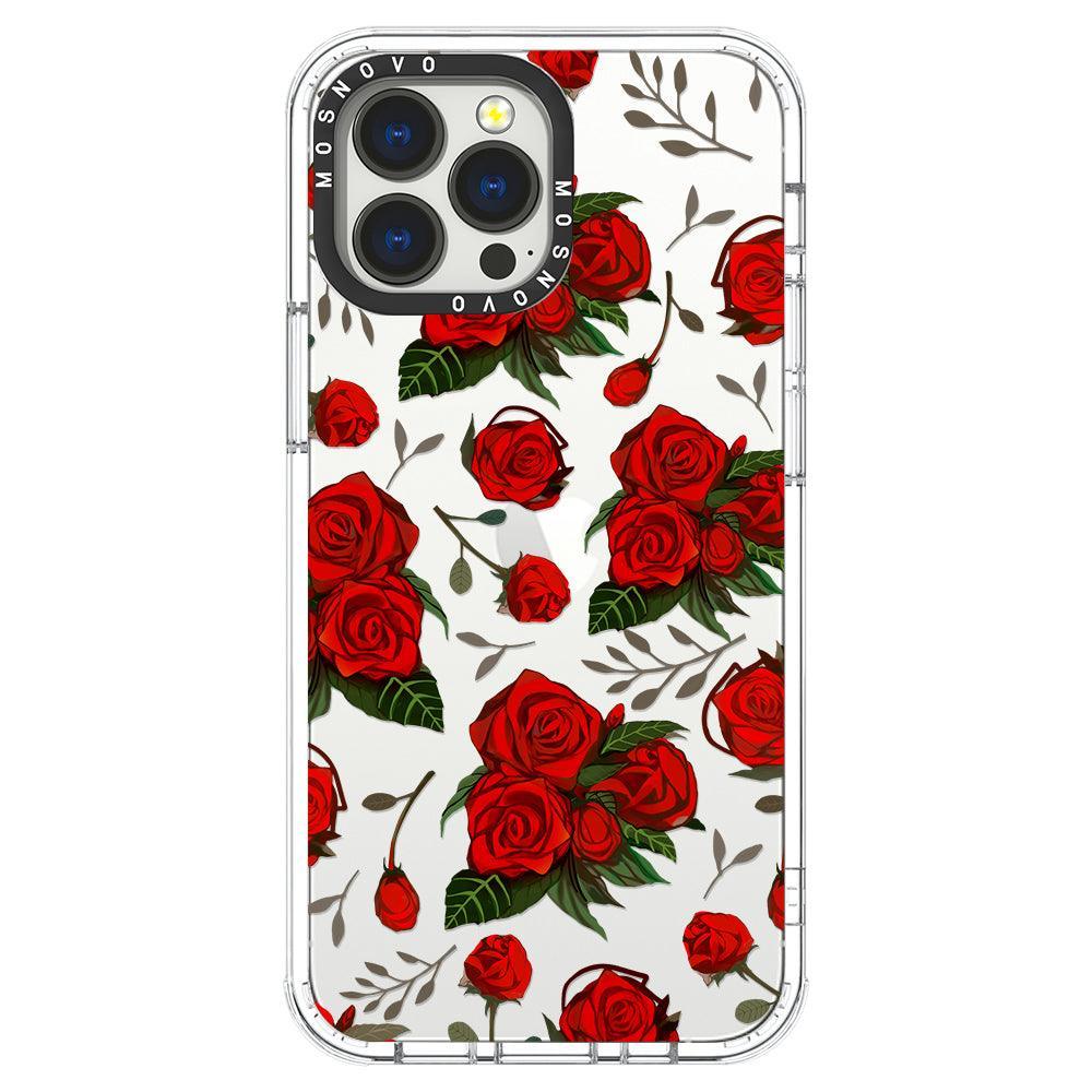 Simply Red Roses Phone Case - iPhone 13 Pro Max Case - MOSNOVO