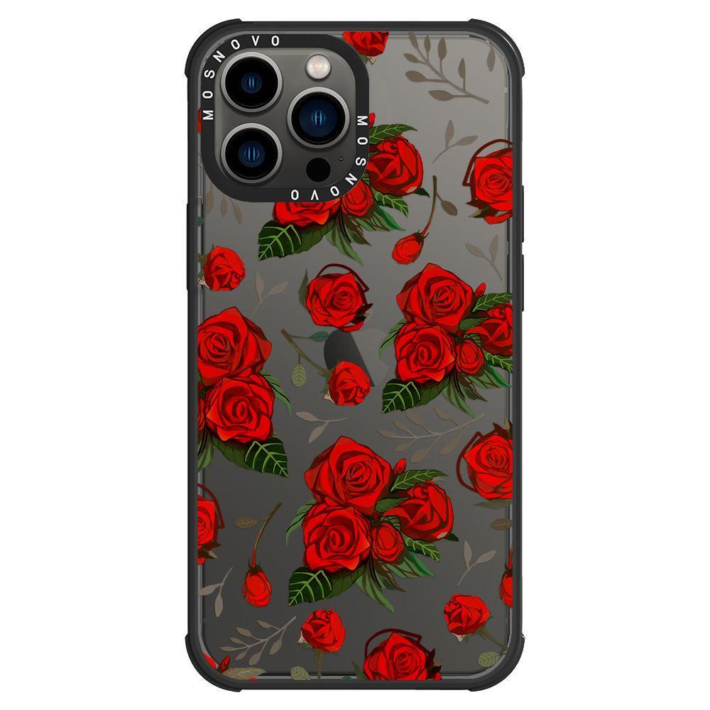 Simply Red Roses Phone Case - iPhone 13 Pro Max Case - MOSNOVO