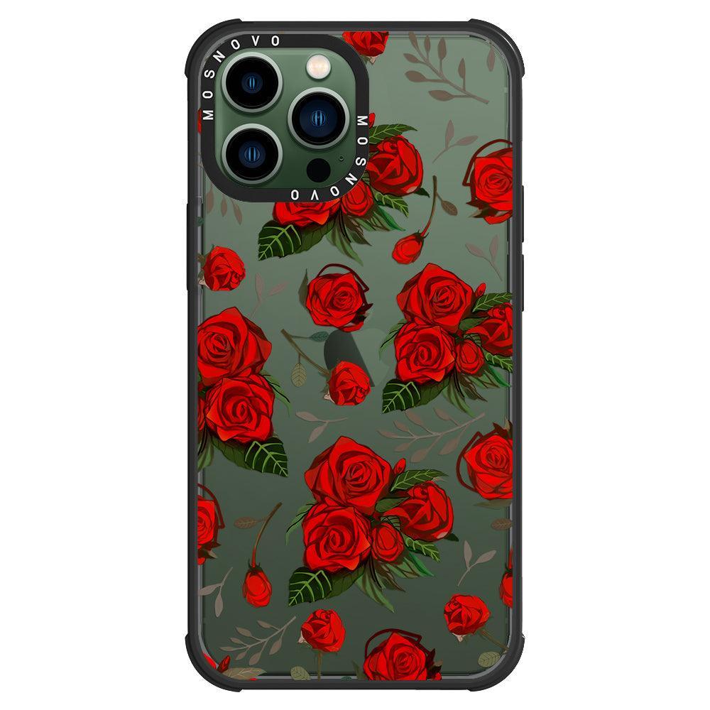 Simply Red Roses Phone Case - iPhone 13 Pro Max Case - MOSNOVO