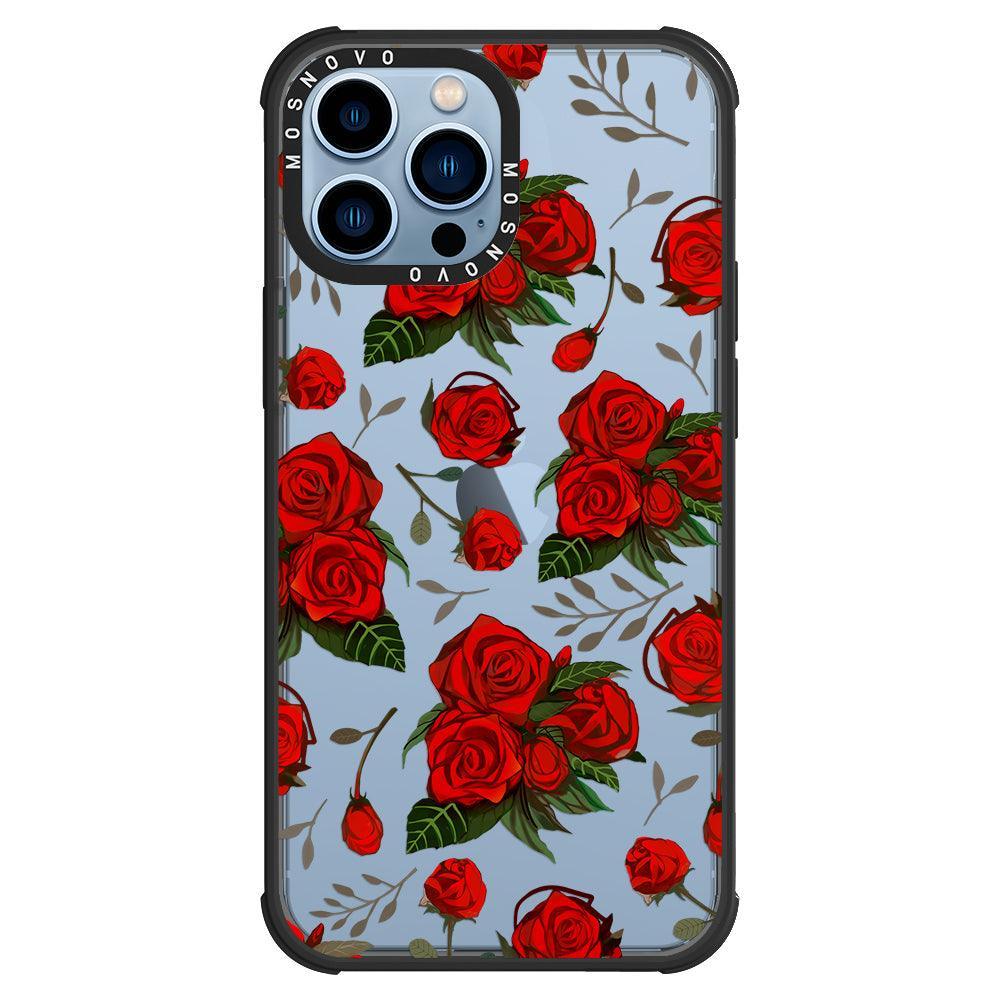 Simply Red Roses Phone Case - iPhone 13 Pro Max Case - MOSNOVO