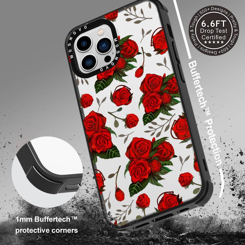 Simply Red Roses Phone Case - iPhone 13 Pro Max Case - MOSNOVO