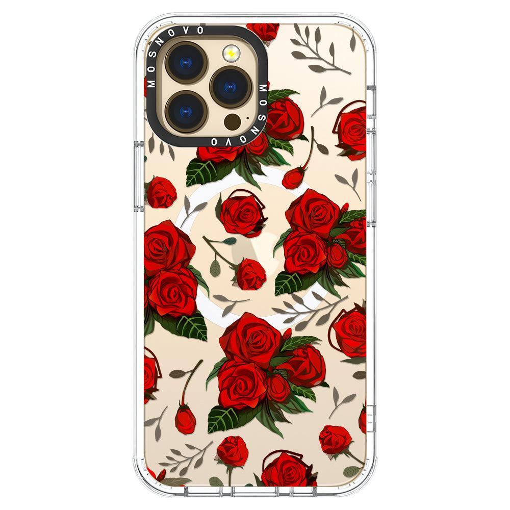 Simply Red Roses Phone Case - iPhone 13 Pro Max Case - MOSNOVO