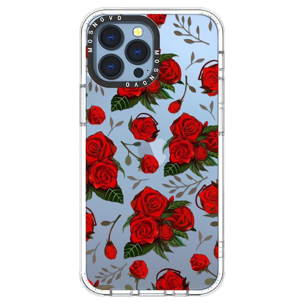 Simply Red Roses Phone Case - iPhone 13 Pro Max Case - MOSNOVO