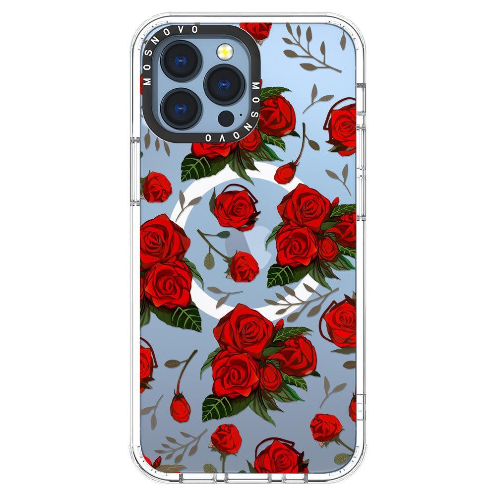 Simply Red Roses Phone Case - iPhone 13 Pro Max Case - MOSNOVO