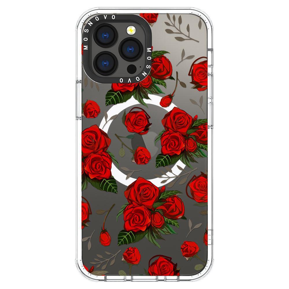 Simply Red Roses Phone Case - iPhone 13 Pro Max Case - MOSNOVO