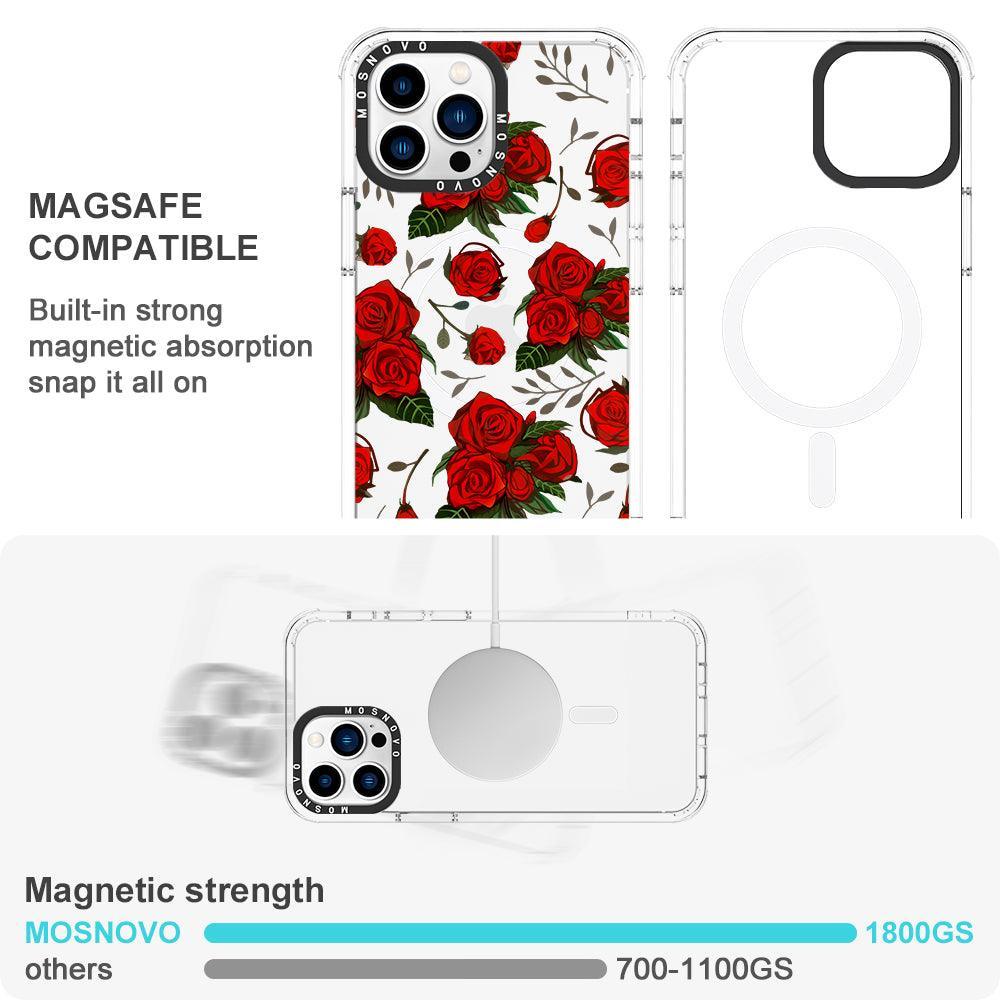 Simply Red Roses Phone Case - iPhone 13 Pro Max Case - MOSNOVO