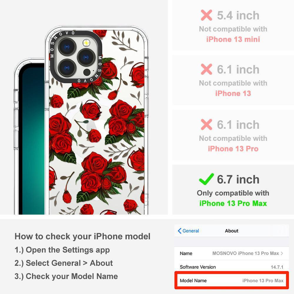 Simply Red Roses Phone Case - iPhone 13 Pro Max Case - MOSNOVO