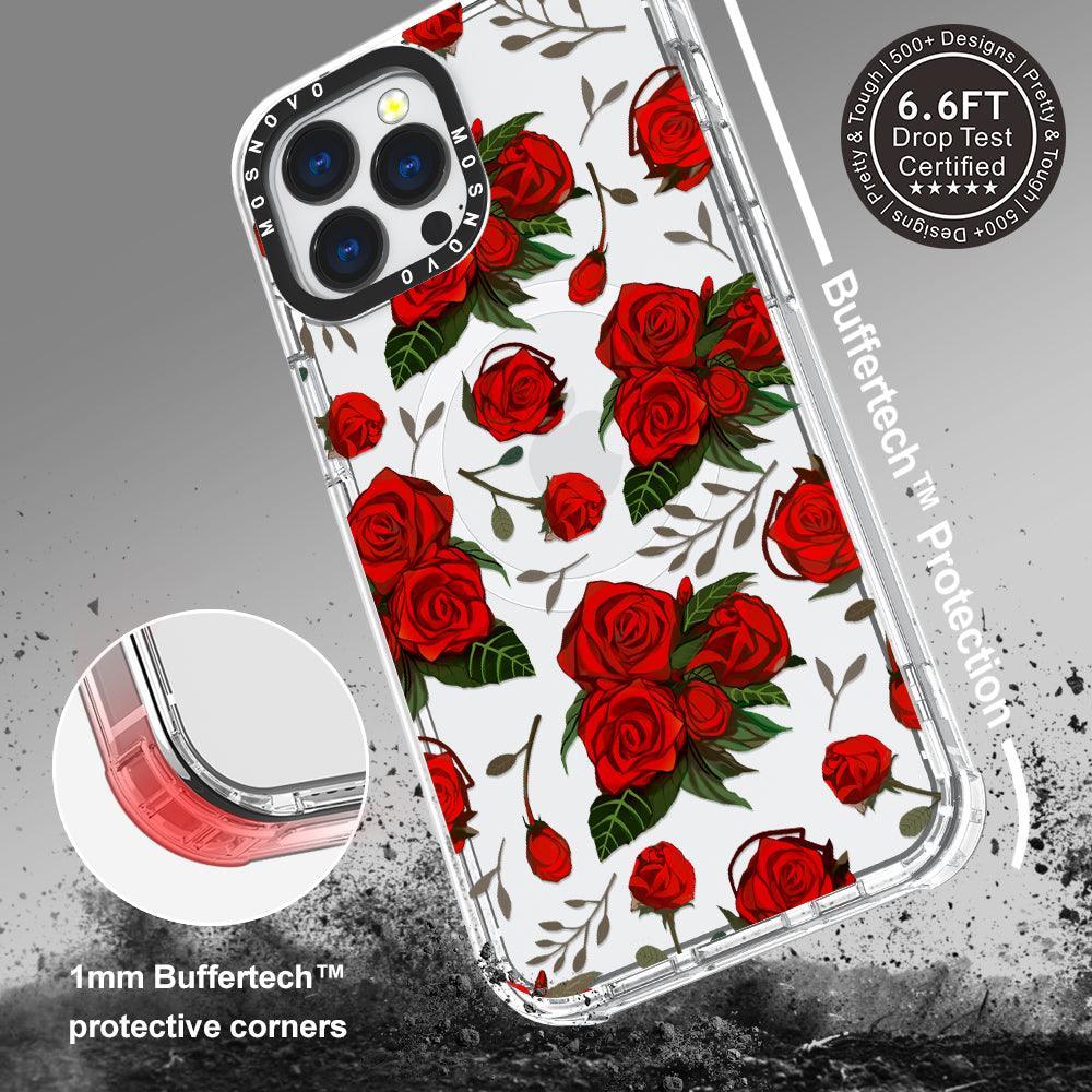 Simply Red Roses Phone Case - iPhone 13 Pro Max Case - MOSNOVO