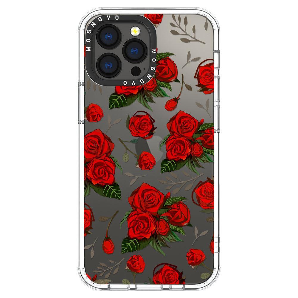 Simply Red Roses Phone Case - iPhone 13 Pro Max Case - MOSNOVO