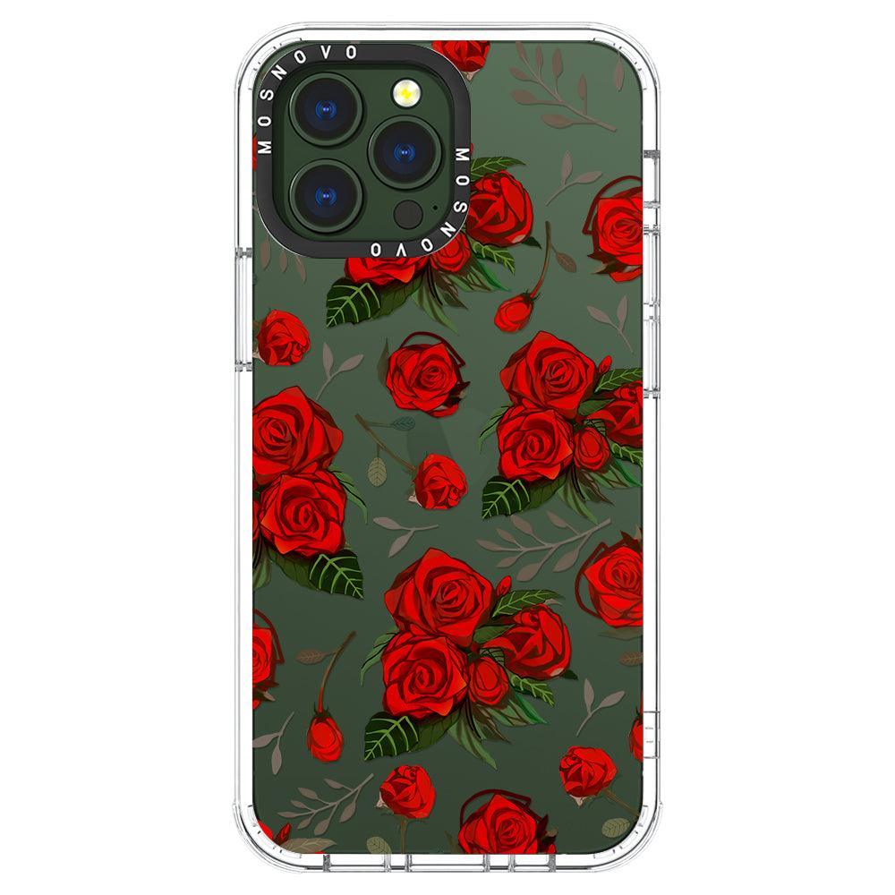 Simply Red Roses Phone Case - iPhone 13 Pro Max Case - MOSNOVO