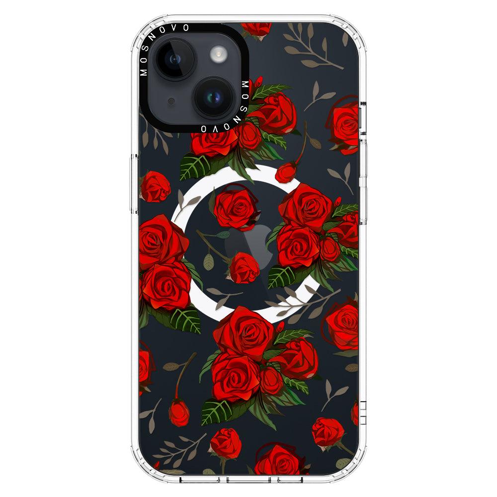 Simply Red Roses Phone Case - iPhone 14 Plus Case - MOSNOVO