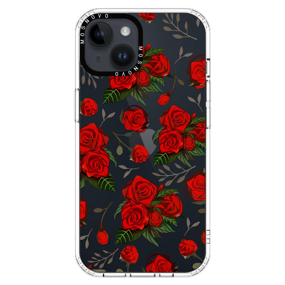 Simply Red Roses Phone Case - iPhone 14 Plus Case - MOSNOVO