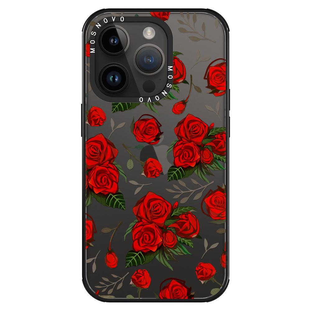 Simply Red Roses Phone Case - iPhone 14 Pro Case - MOSNOVO