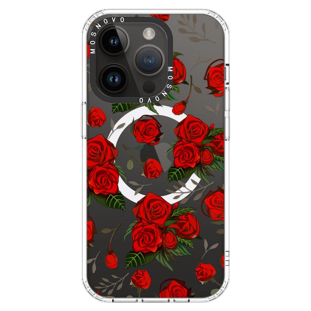 Simply Red Roses Phone Case - iPhone 14 Pro Case - MOSNOVO