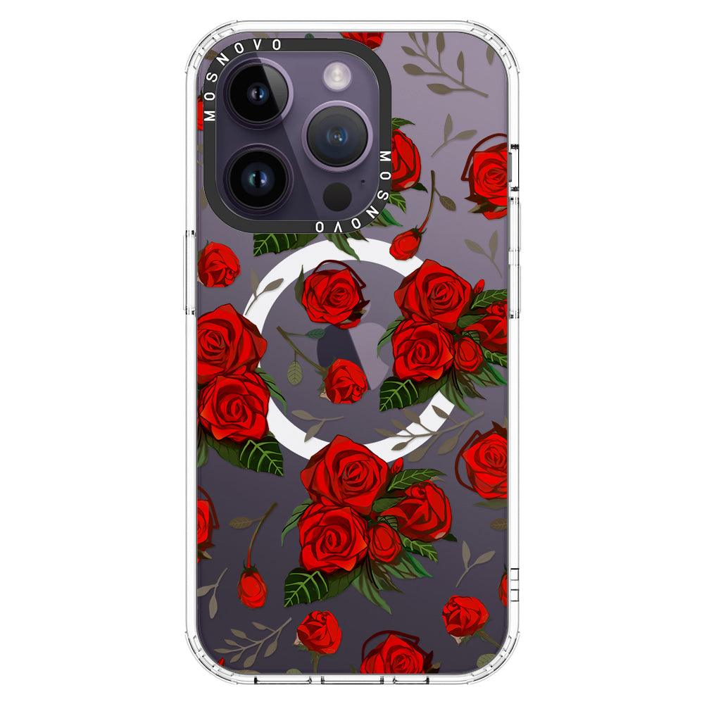 Simply Red Roses Phone Case - iPhone 14 Pro Case - MOSNOVO