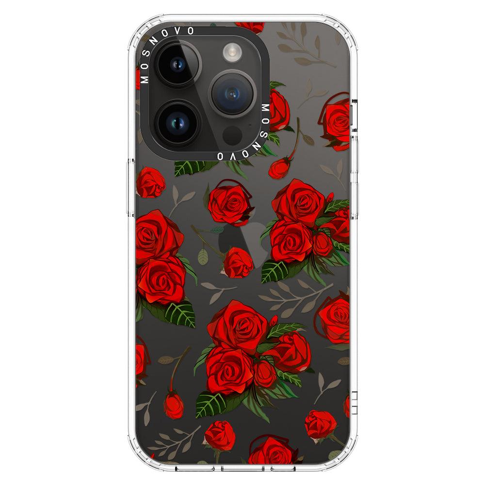 Simply Red Roses Phone Case - iPhone 14 Pro Case - MOSNOVO