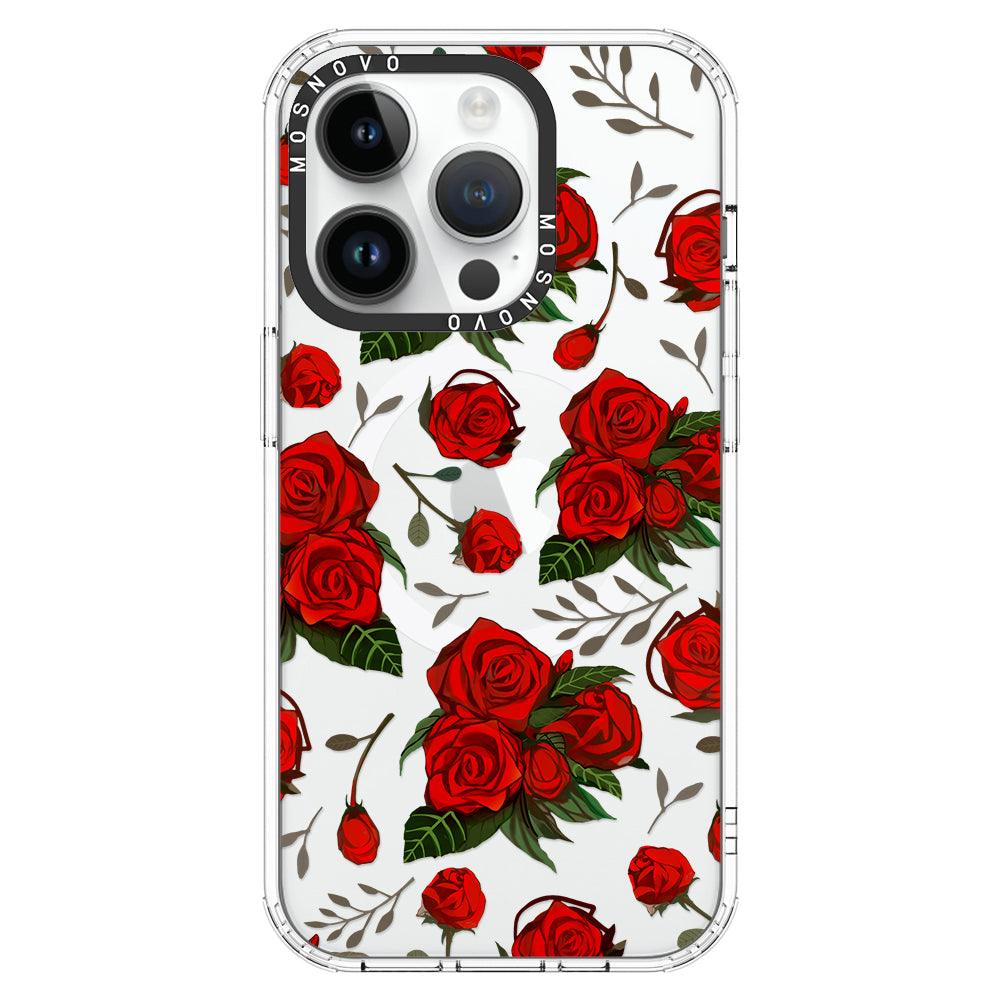 Simply Red Roses Phone Case - iPhone 14 Pro Case - MOSNOVO