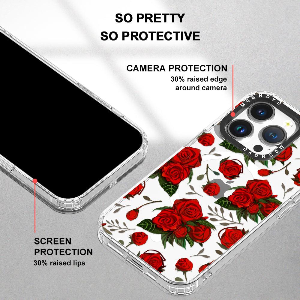 Simply Red Roses Phone Case - iPhone 14 Pro Case - MOSNOVO