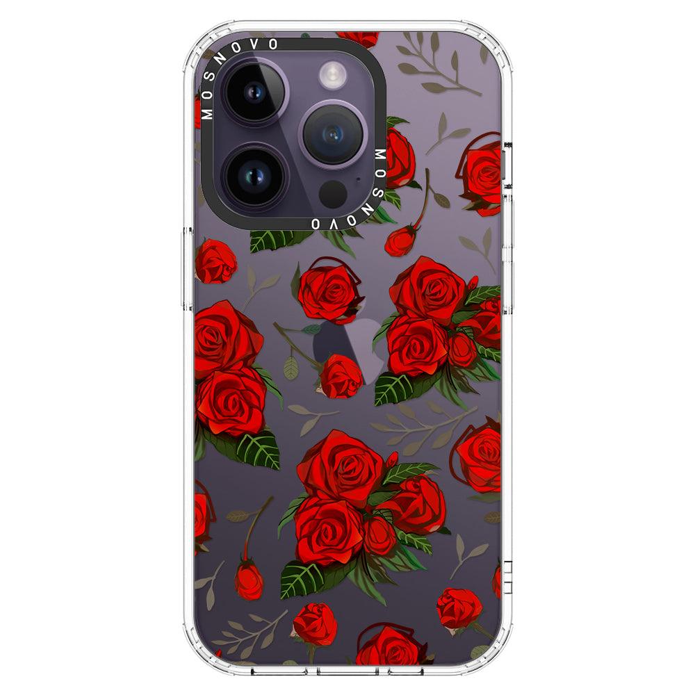 Simply Red Roses Phone Case - iPhone 14 Pro Case - MOSNOVO