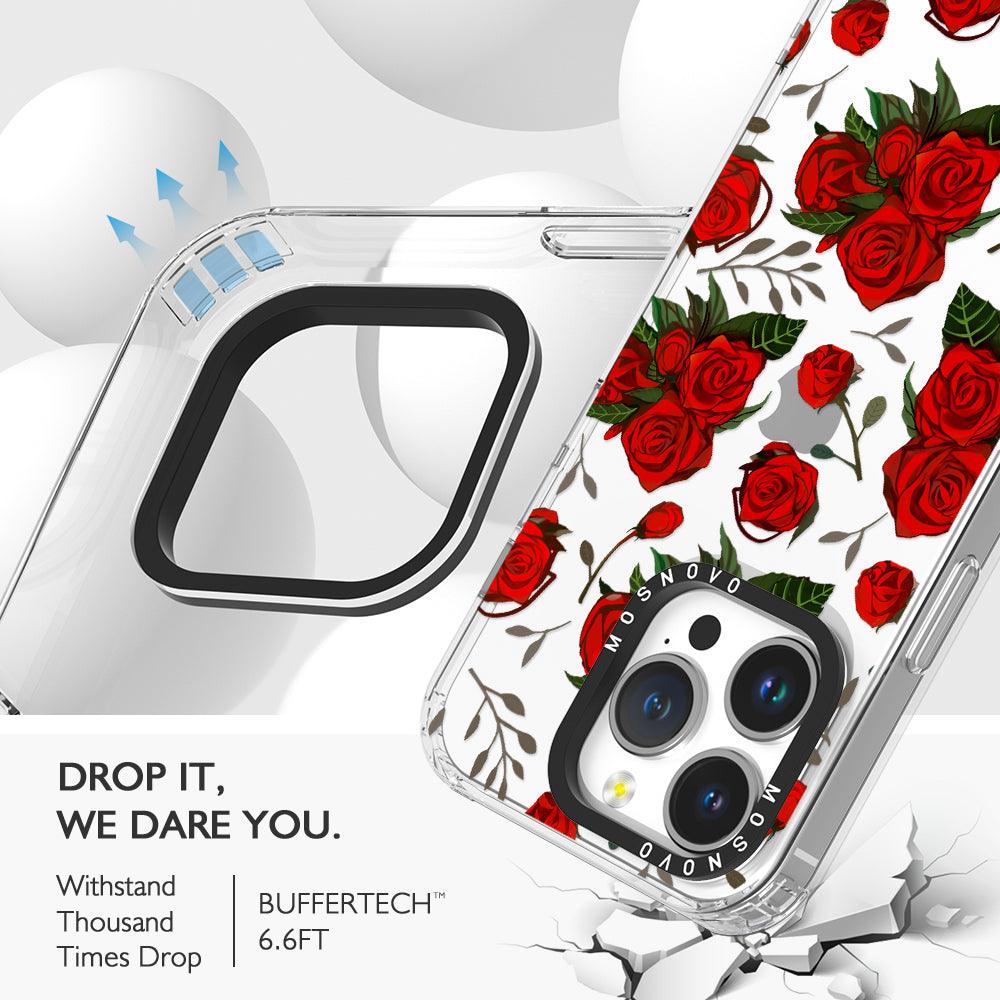 Simply Red Roses Phone Case - iPhone 14 Pro Case - MOSNOVO