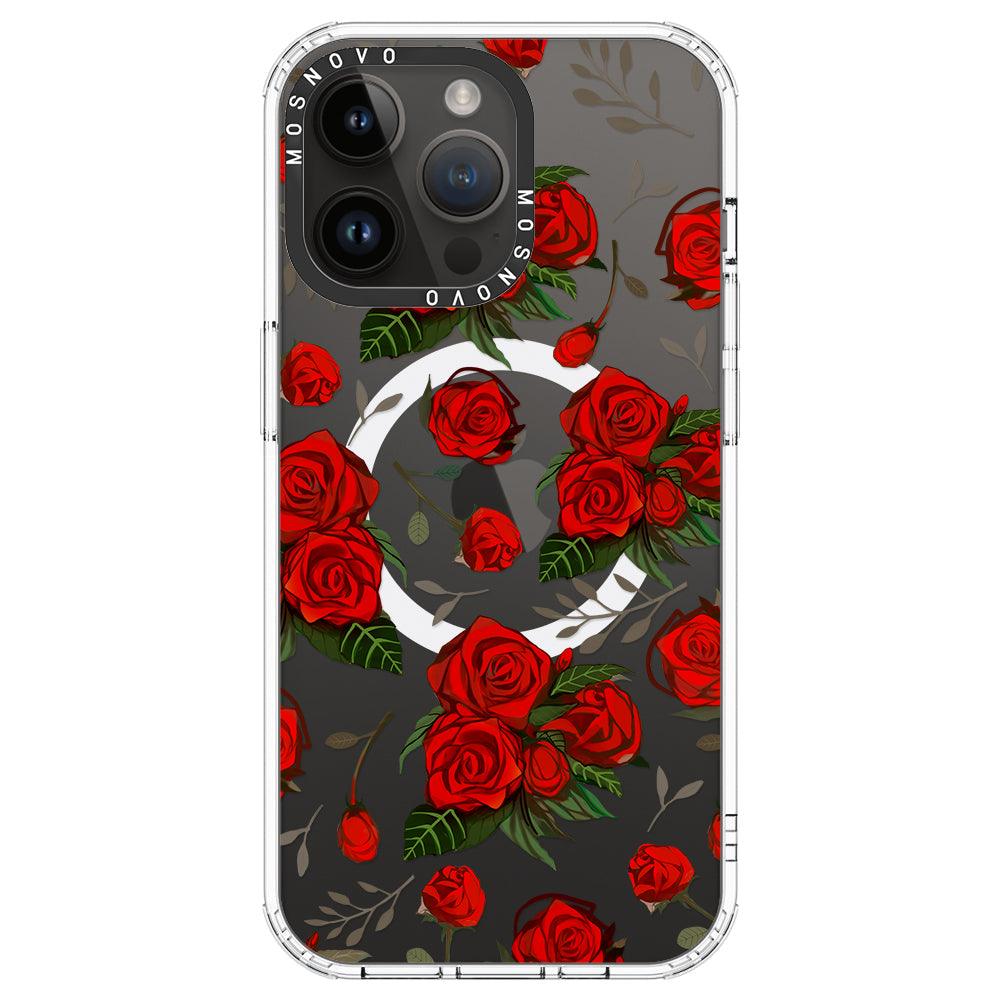 Simply Red Roses Phone Case - iPhone 14 Pro Max Case - MOSNOVO