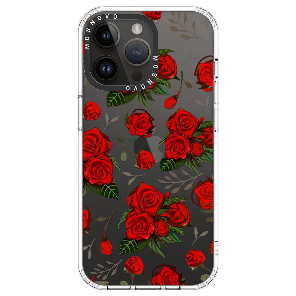 Simply Red Roses Phone Case - iPhone 14 Pro Max Case - MOSNOVO