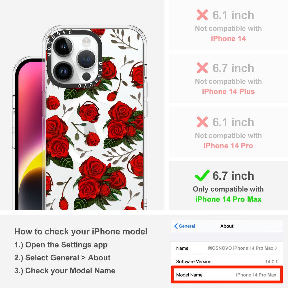 Simply Red Roses Phone Case - iPhone 14 Pro Max Case - MOSNOVO