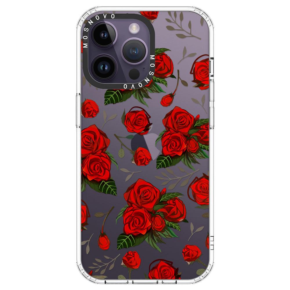 Simply Red Roses Phone Case - iPhone 14 Pro Max Case - MOSNOVO