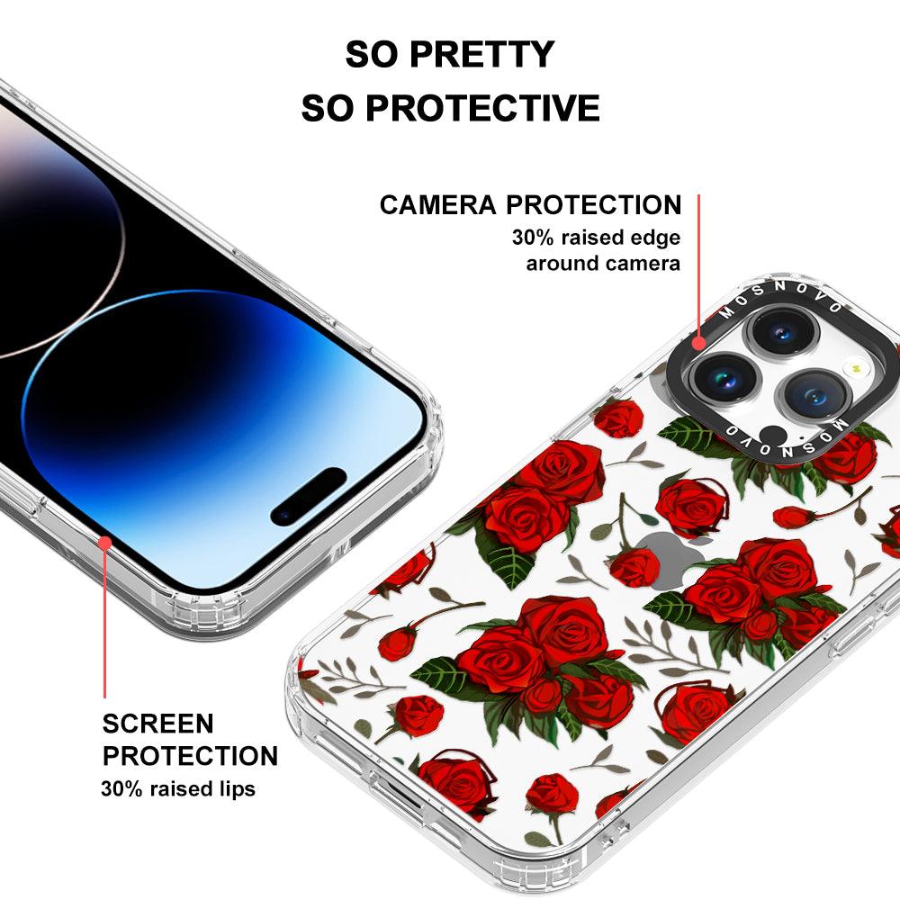 Simply Red Roses Phone Case - iPhone 14 Pro Max Case - MOSNOVO