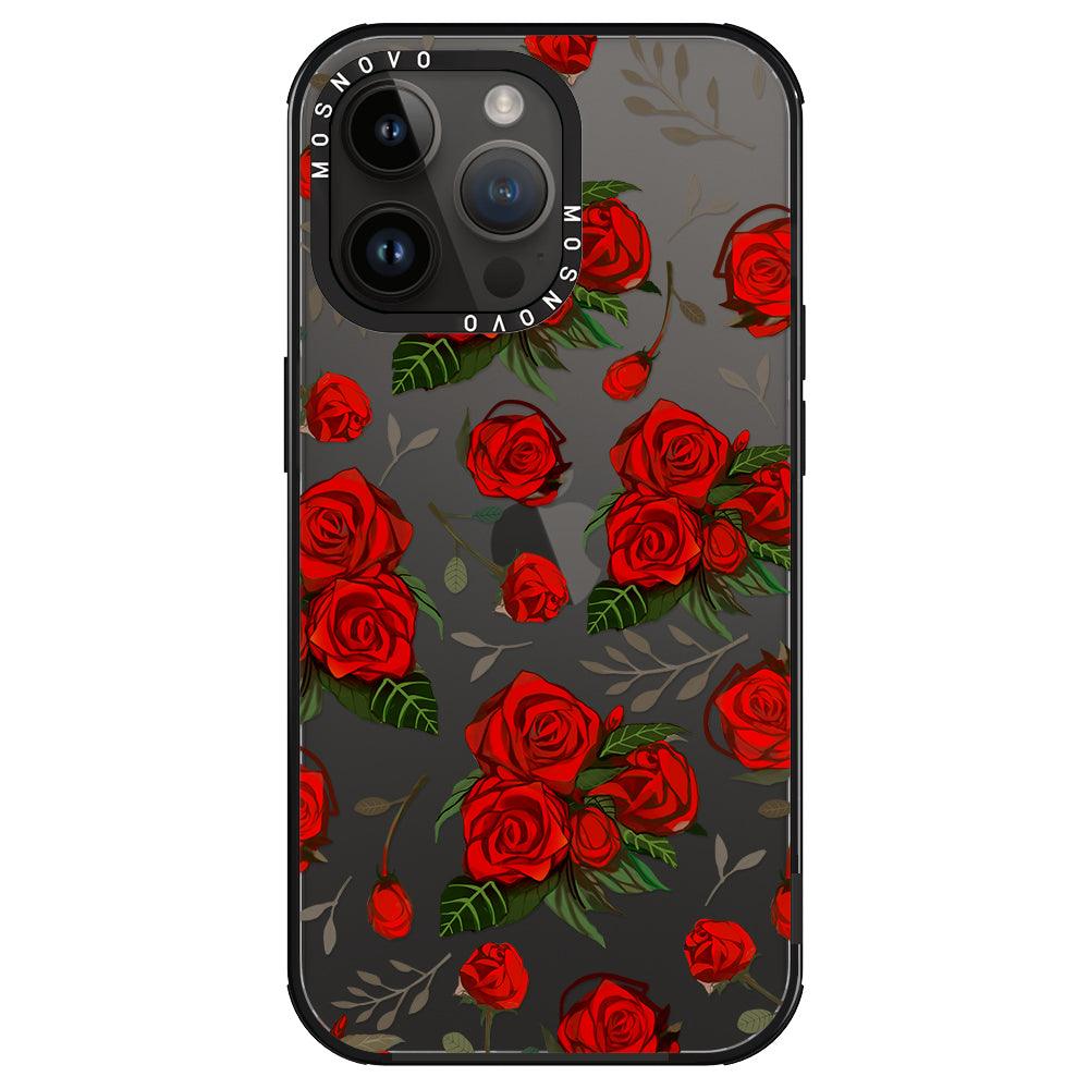 Simply Red Roses Phone Case - iPhone 14 Pro Max Case - MOSNOVO