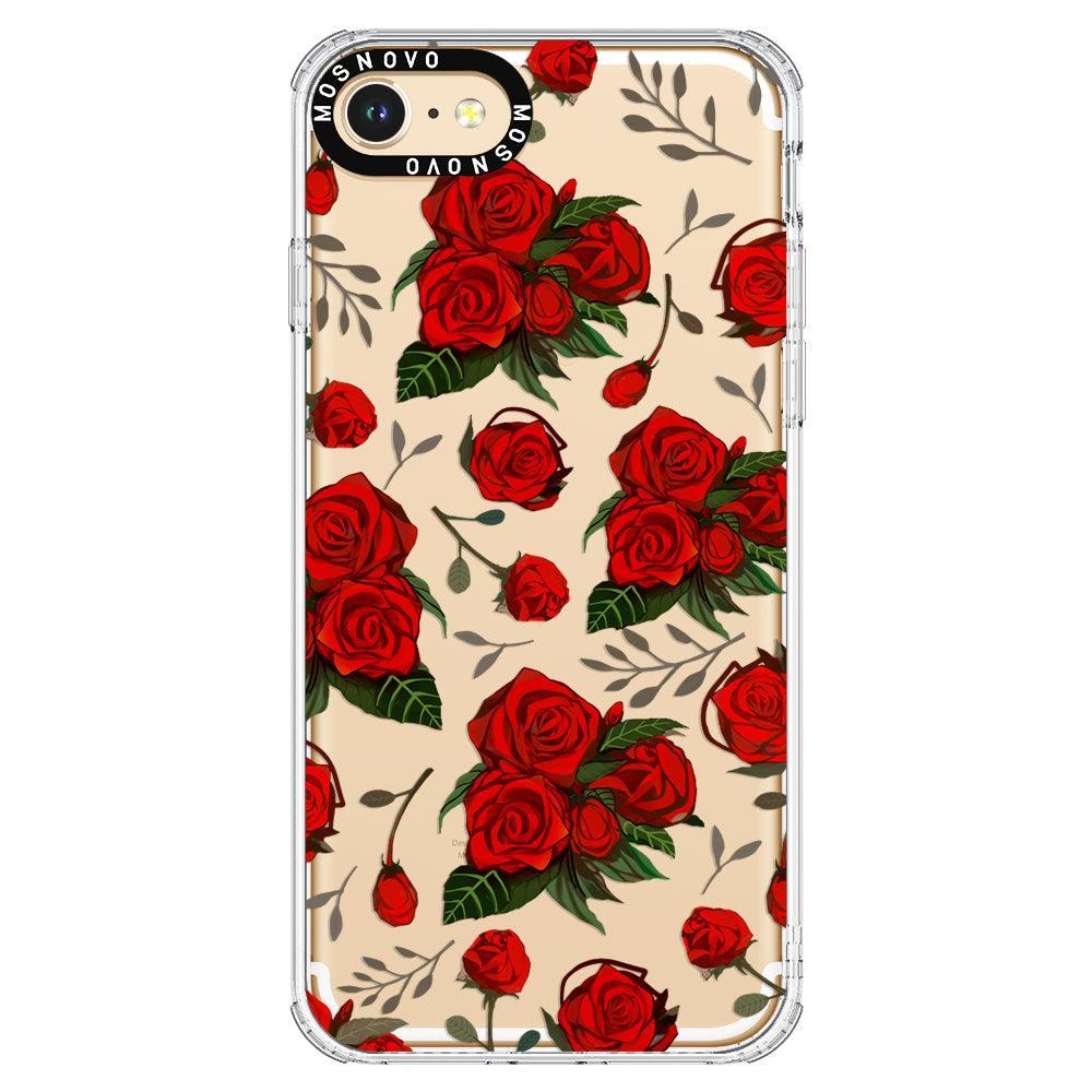 Simply Red Roses Phone Case - iPhone 7 Case - MOSNOVO