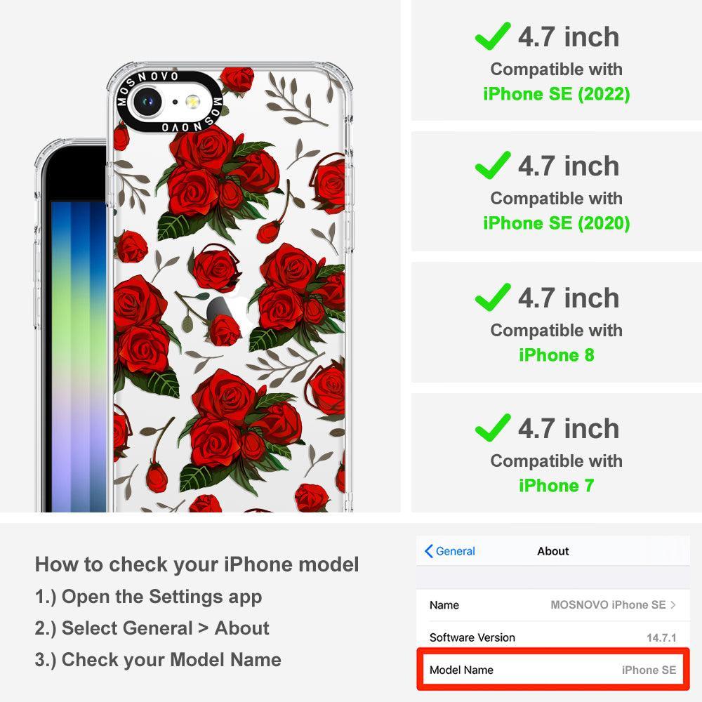 Simply Red Roses Phone Case - iPhone 7 Case - MOSNOVO