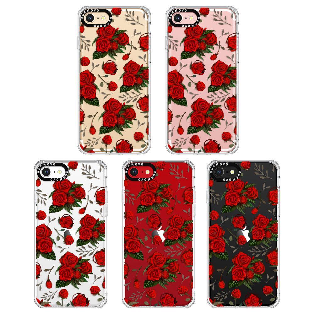 Simply Red Roses Phone Case - iPhone 7 Case - MOSNOVO