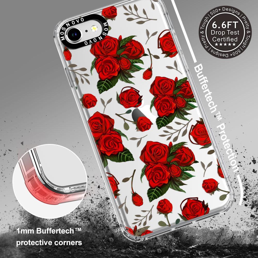 Simply Red Roses Phone Case - iPhone 7 Case - MOSNOVO