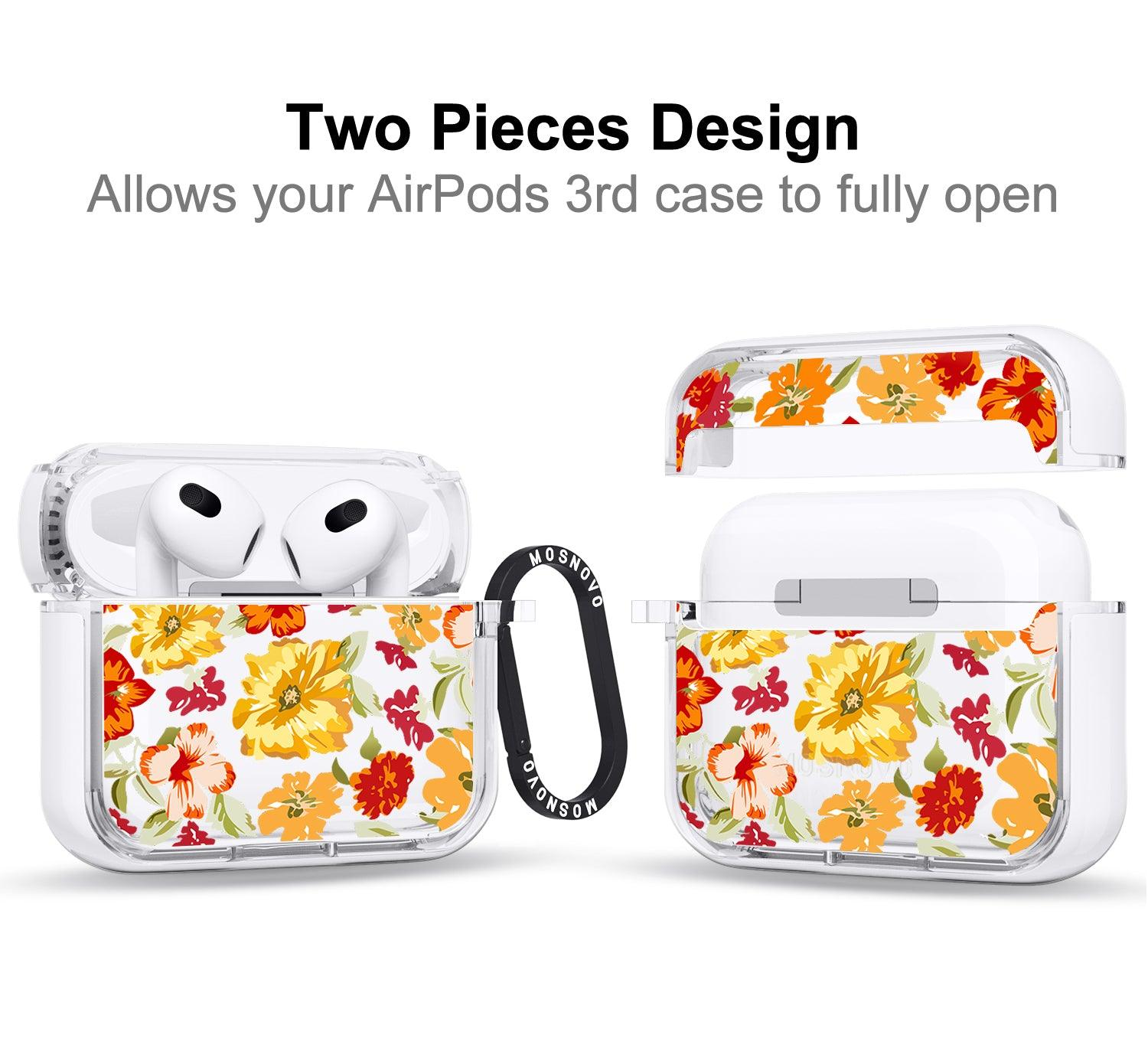 Saffron Yellow Flower Floral AirPods 3 Case (3rd Generation) - MOSNOVO