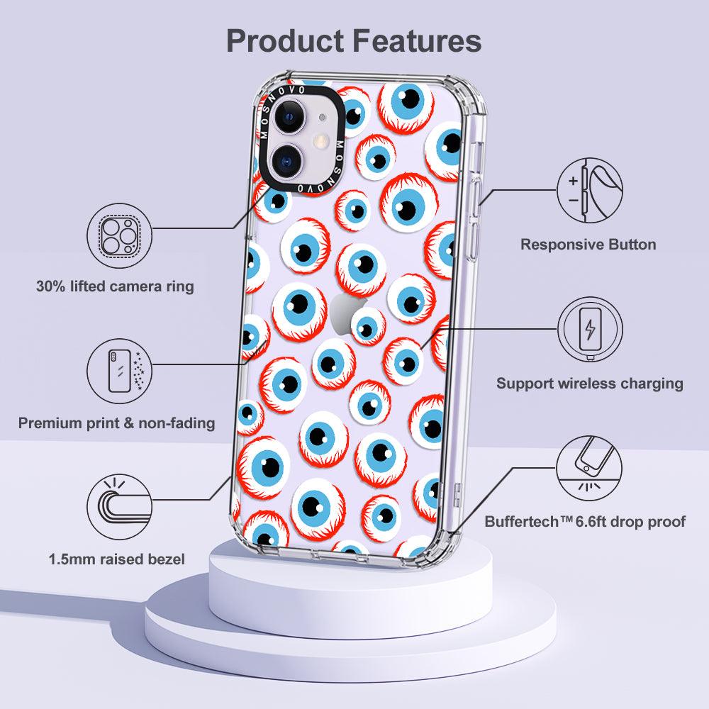 Scary Eyeball Phone Case - iPhone 11 Case - MOSNOVO