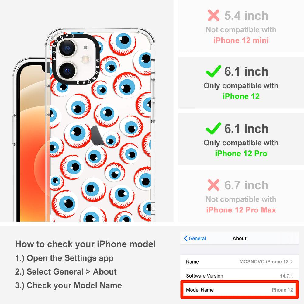 Scary Eyeball Phone Case - iPhone 12 Case - MOSNOVO