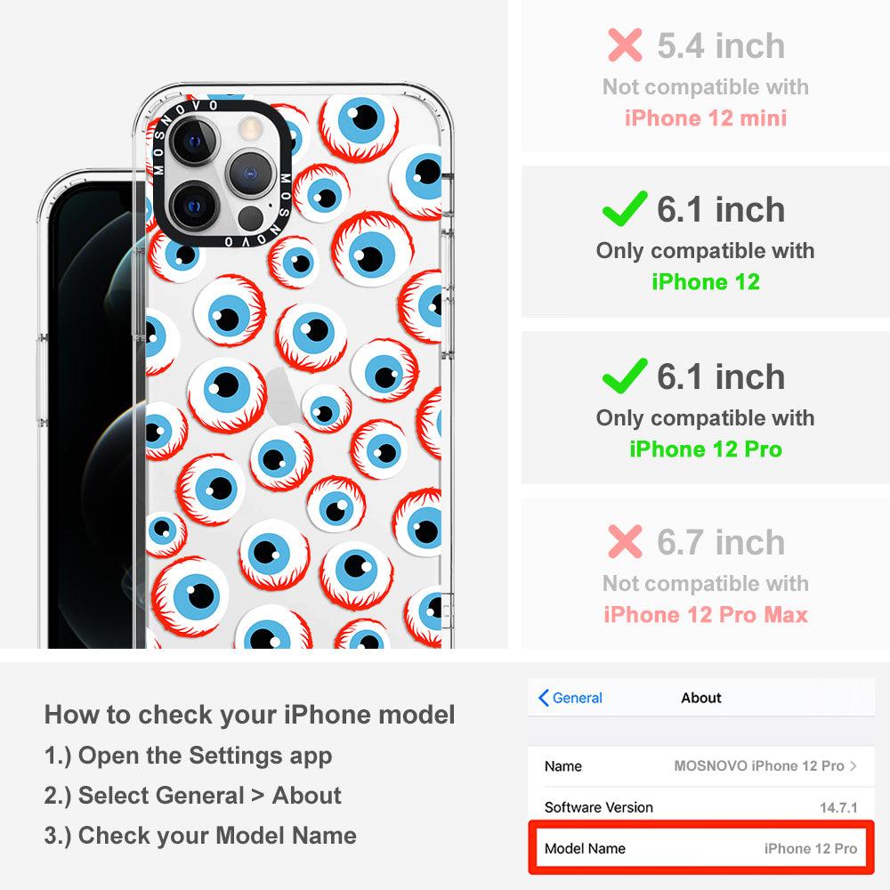 Scary Eyeball Phone Case - iPhone 12 Pro Case - MOSNOVO