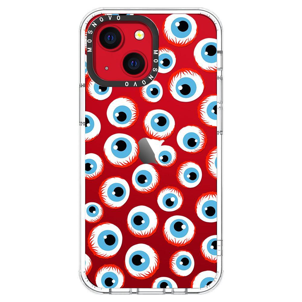 Scary Eyeball Phone Case - iPhone 13 Mini Case - MOSNOVO