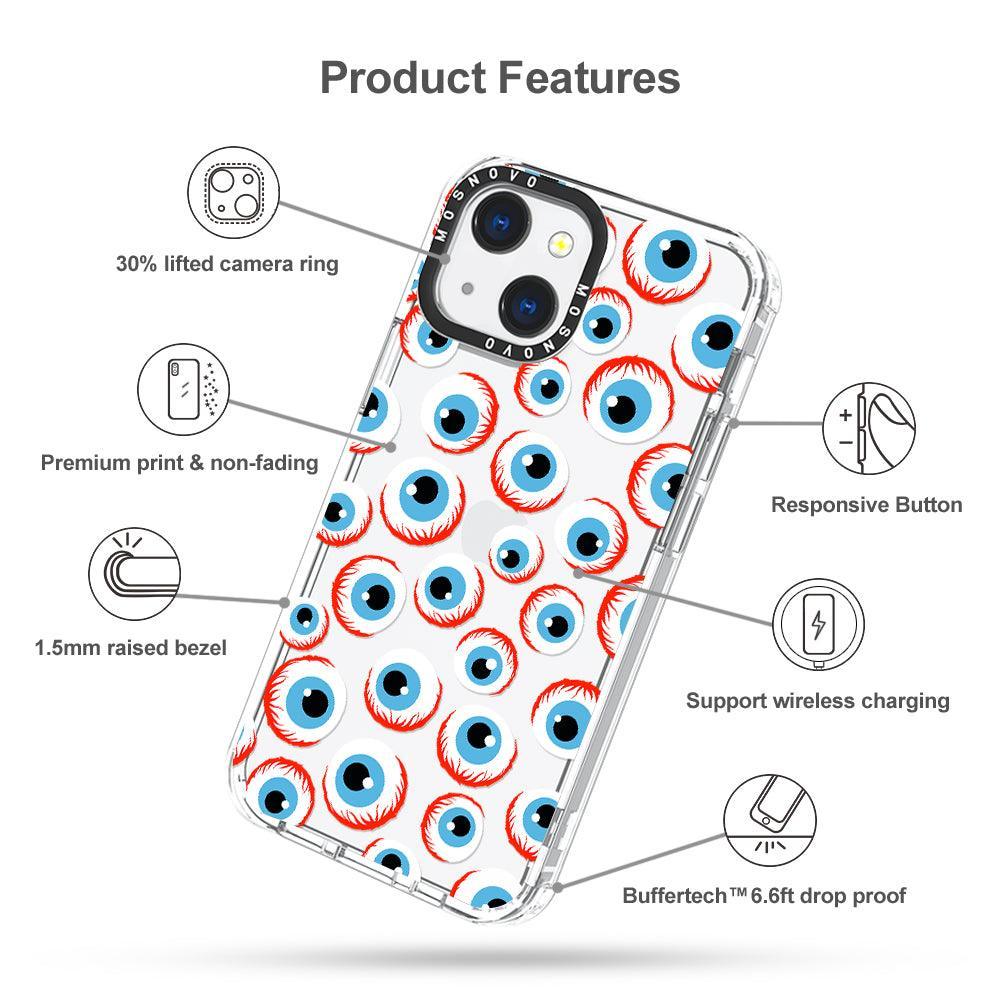 Scary Eyeball Phone Case - iPhone 13 Mini Case - MOSNOVO