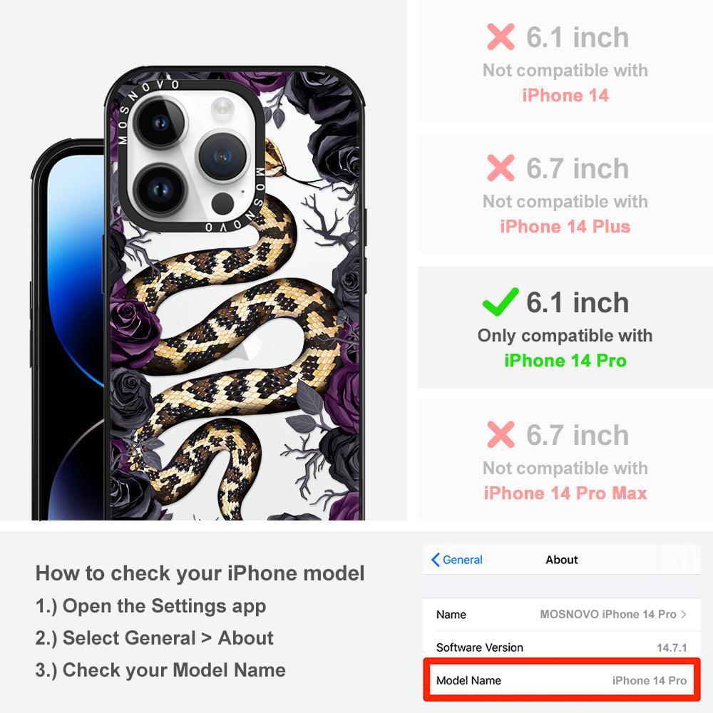 Secret Snake Garden Phone Case - iPhone 14 Pro Case - MOSNOVO