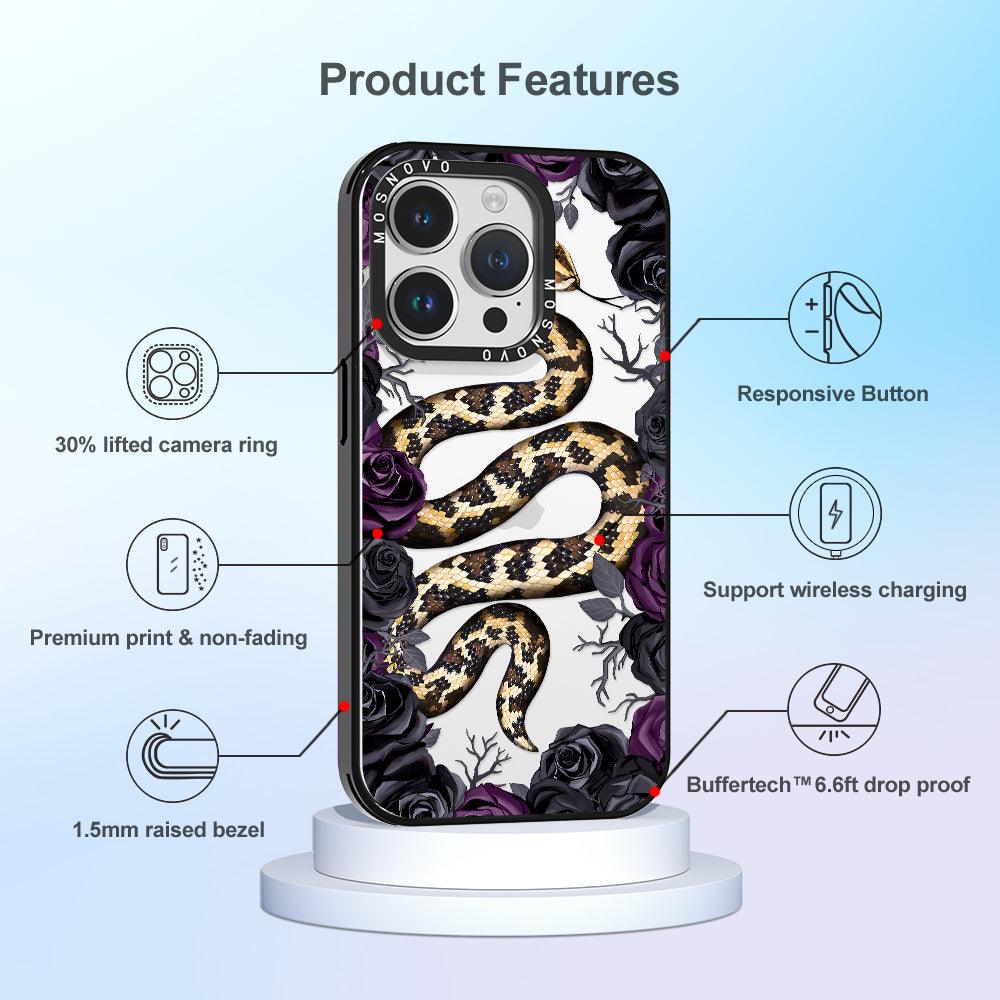 Secret Snake Garden Phone Case - iPhone 14 Pro Case - MOSNOVO