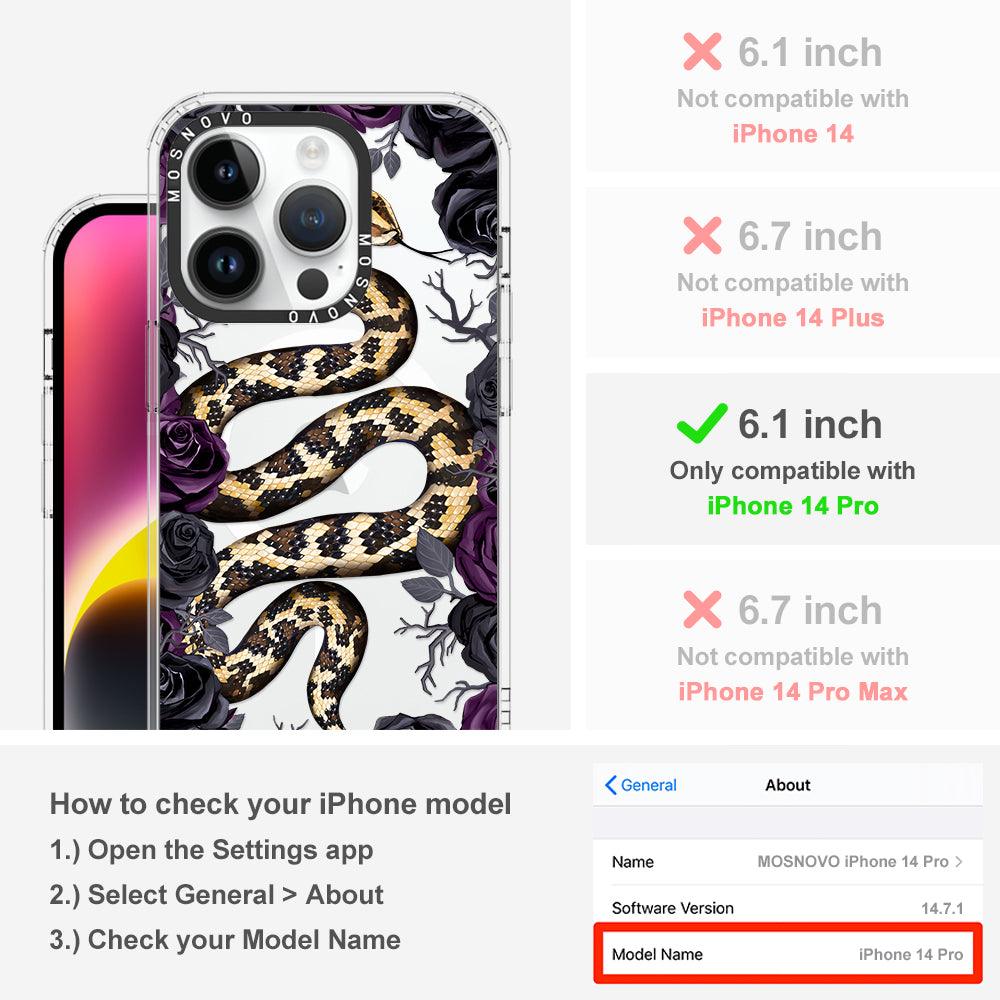 Secret Snake Garden Phone Case - iPhone 14 Pro Case - MOSNOVO