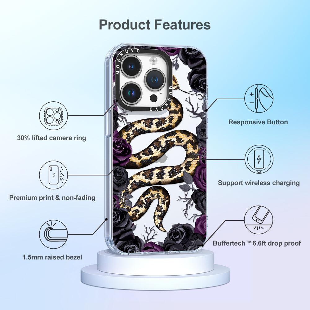 Secret Snake Garden Phone Case - iPhone 14 Pro Case - MOSNOVO