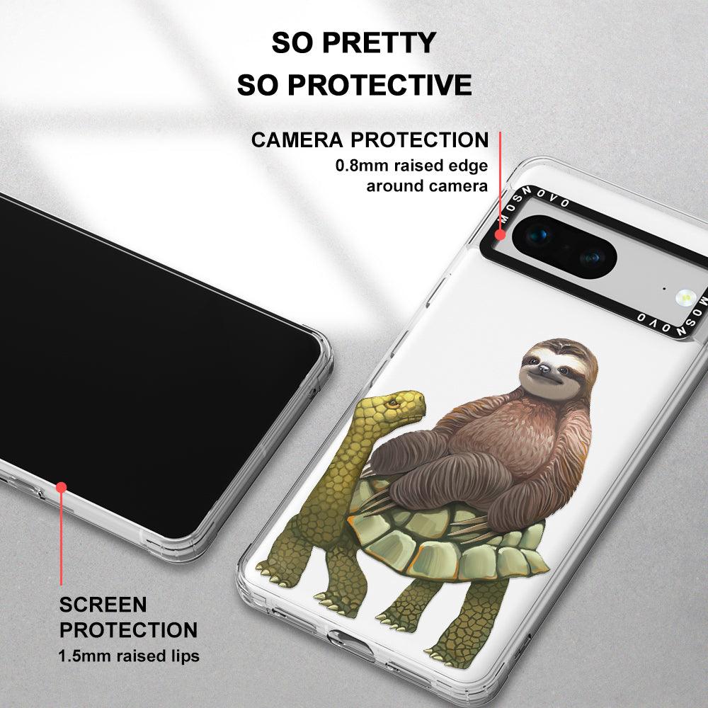 Sloth Turtle Phone Case - Google Pixel 7 Case - MOSNOVO