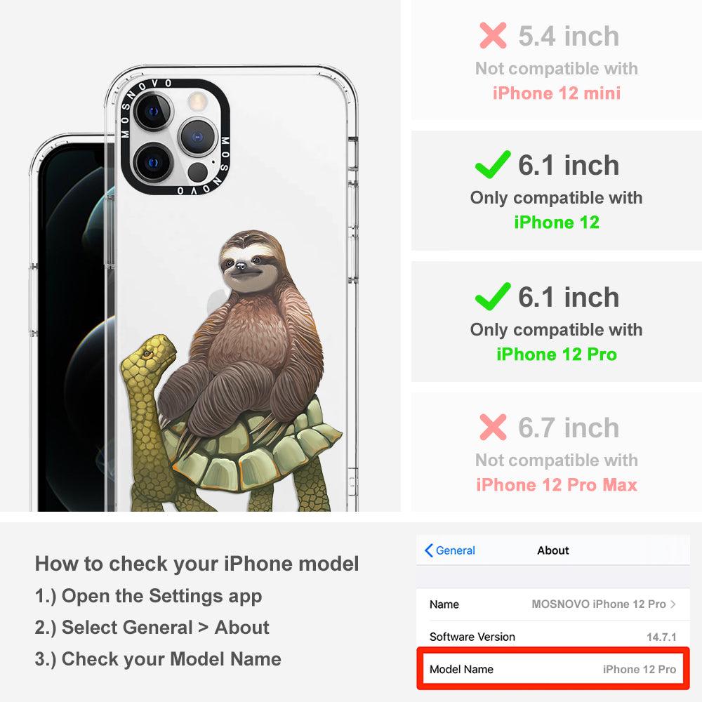 Sloth Turtle Phone Case - iPhone 12 Pro Case - MOSNOVO