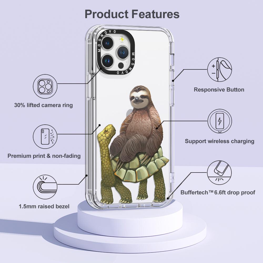 Sloth Turtle Phone Case - iPhone 12 Pro Case - MOSNOVO