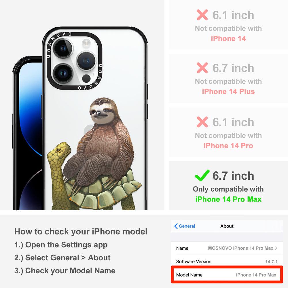 Sloth Turtle Phone Case - iPhone 14 Pro Max Case - MOSNOVO