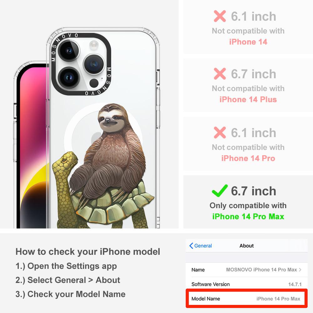 Sloth Turtle Phone Case - iPhone 14 Pro Max Case - MOSNOVO