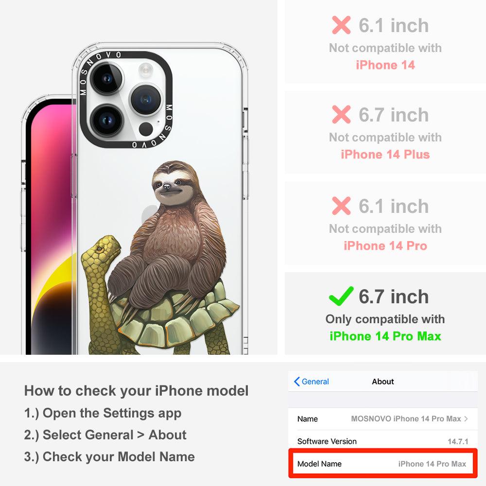 Sloth Turtle Phone Case - iPhone 14 Pro Max Case - MOSNOVO